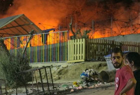 Woman, two children reportedly killed in Lesbos refugee camp fire 